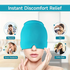 Gel Ice Headache Migraine Relief Cap Blackout Fever Eye Mask