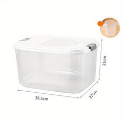 Household Rice Bucket 50kg Capacity Insect & Moisture Proof Sealed Storage Box
