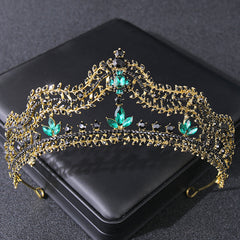Vintage Crystal Rhinestone Princess Prom Big Tiara Crown Diadems