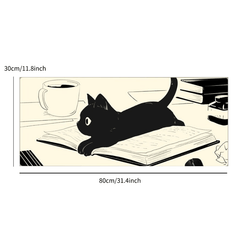 Cat Mouse Pad Oversized Office Wrist Support Desk Pad Cartoon Pattern