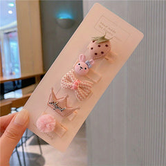Girls' Bow Flower Mushroom Heart Hair Clips
