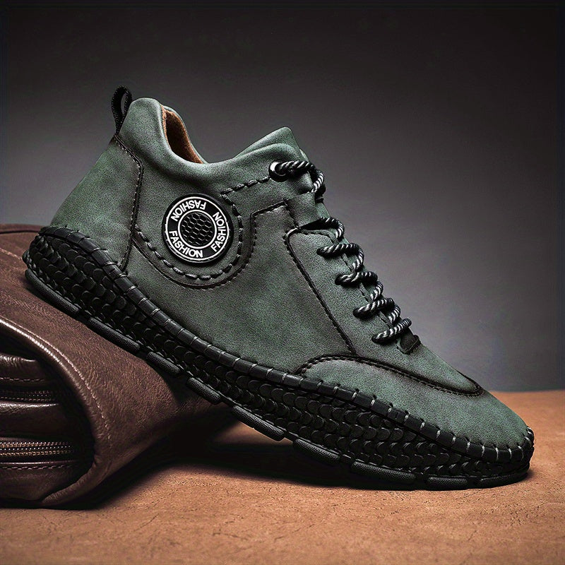 Men's Vintage High Top Lace Up Boots