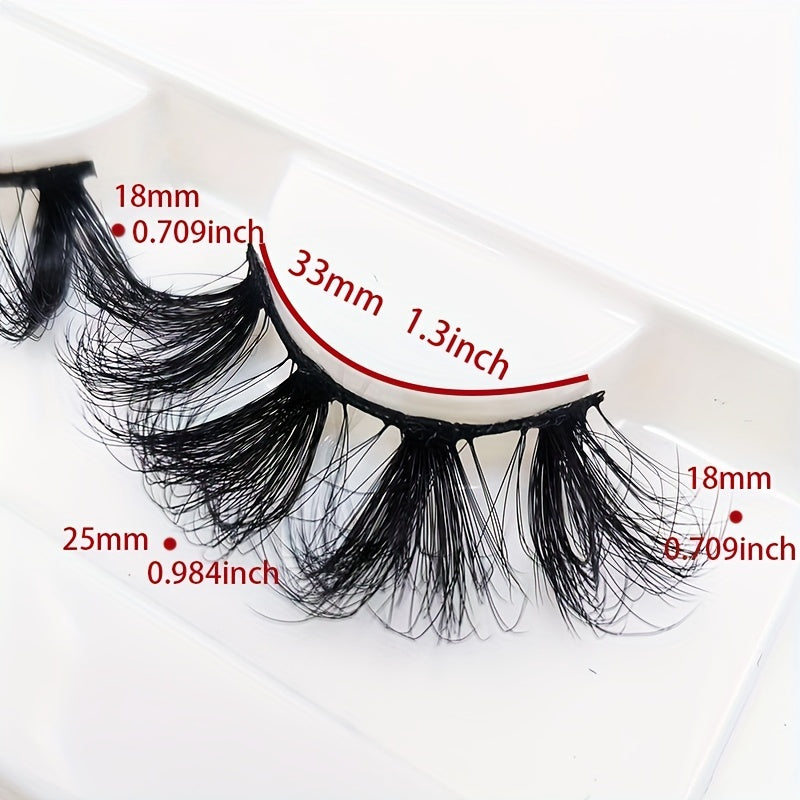 25mm 5D Fluffy Thick Faux Mink False Eyelashes with Tray