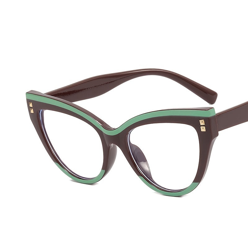 Women Oversized Cat Eye Computer Glasses Block Blue Light Relieve Fatigue