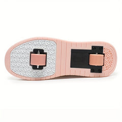 Girl's Breathable Roller Shoes Detachable Wheel Skate Sneakers