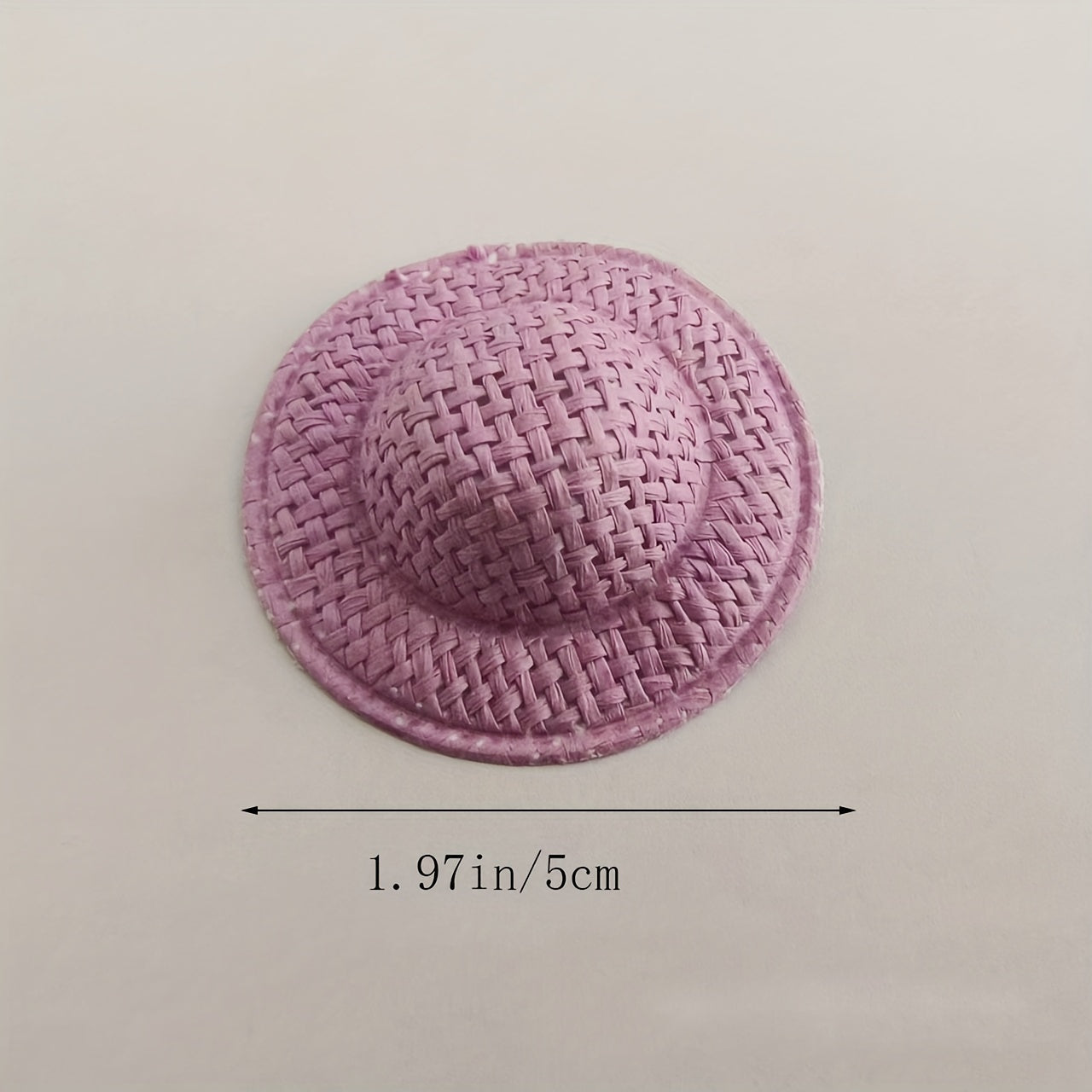 10pcs Mini Straw Hat Rattan Woven Hat Paper Fabric Dollhouse DIY Craft