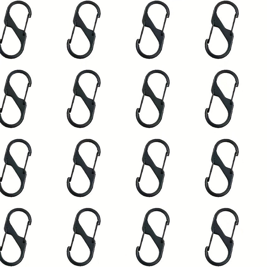 20pcs Small Carabiner Clips Key Double Clip Hook Alloy Carabiners Spring Clip