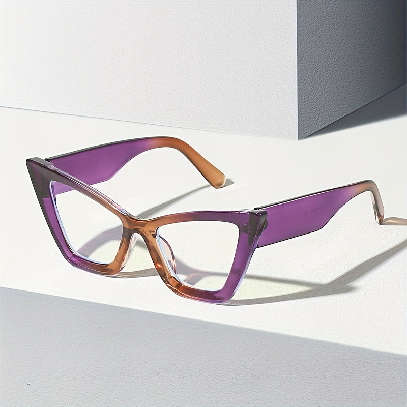 Y2K Cat Eye Clear Lens Glasses Anti Light Party Glasses