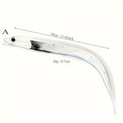2pcs Hairtail Soft Baits for Sea & Boat Fishing