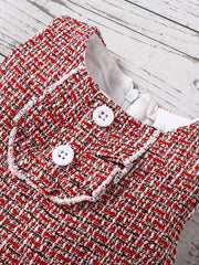 Baby Girl Casual Outfit Long Sleeve Top & Vest Dress Set