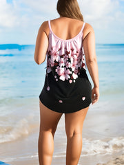 Floral Print Cami Top & Shorts Swimsuit 2 Piece Set