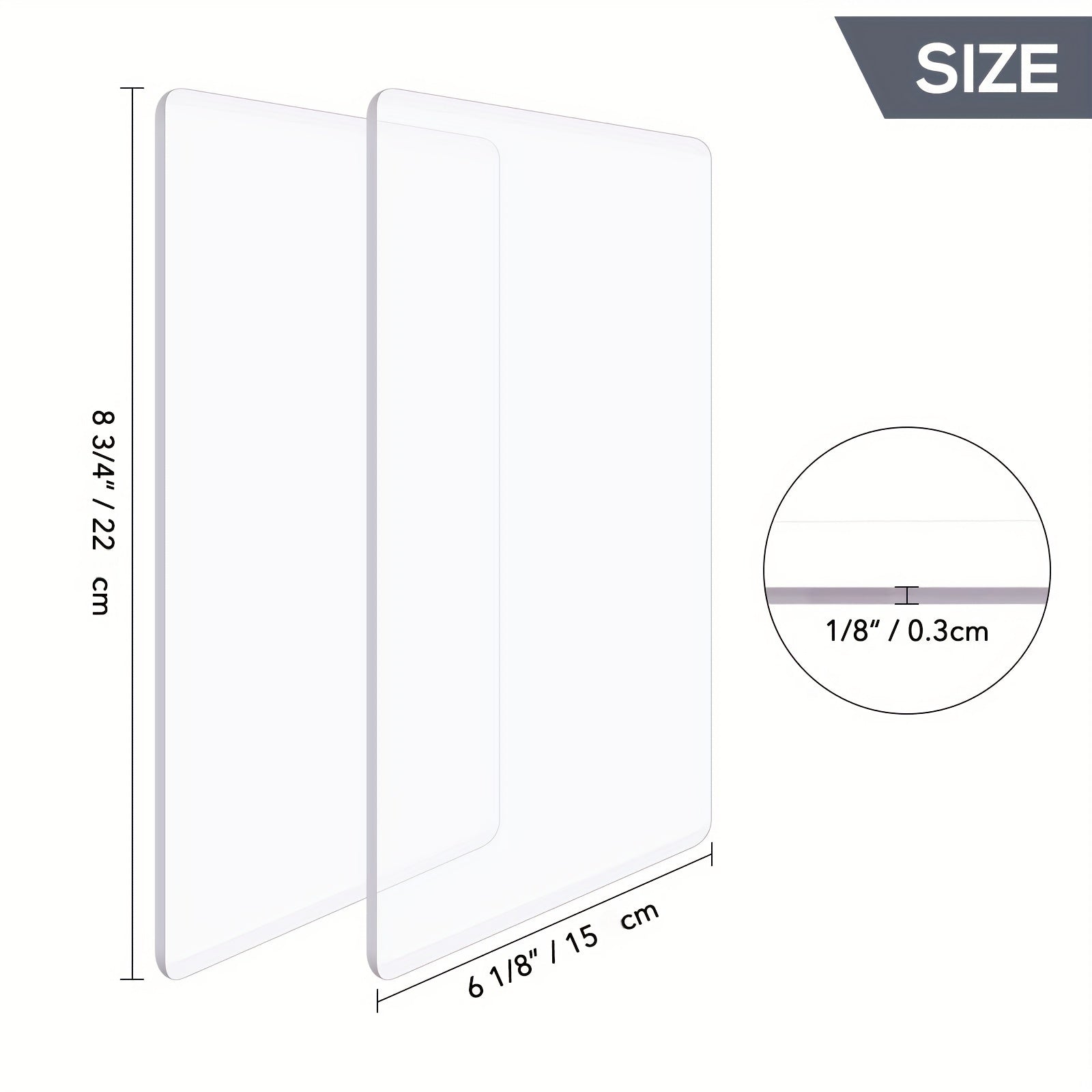 4pcs Standard Cutting Pads Clear Polycarbonate Plastic C