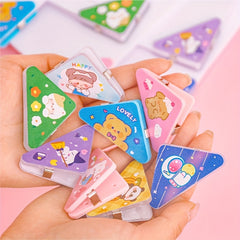 2pcs Triangle Clip Stationery File Clip Tool Office Supplies Creative Bill Clip