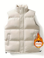 Men's Casual Plush Lining Winter Vest