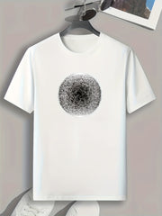 Round Pattern Print Men's Graphic T shirt for Summer