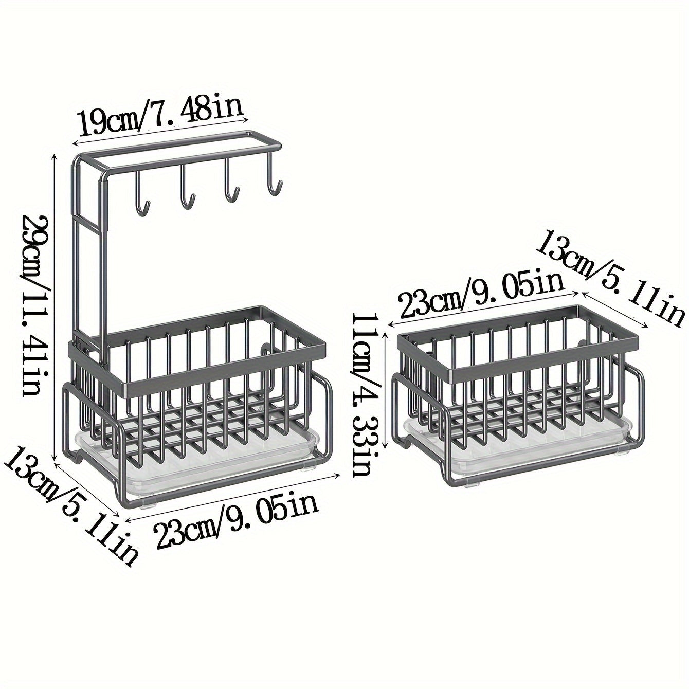 Kitchen Sponge Holder Dishcloth Hanger Sink Rack Tray Organizer Stand