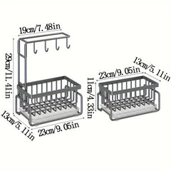 Kitchen Sponge Holder Dishcloth Hanger Sink Rack Tray Organizer Stand