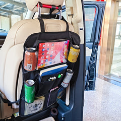 Car Seat Back Storage Bag with Tablet Stand