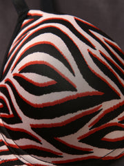 3 Pcs Push Up Bra Set Zebra Stripe Seamless Anti Sagging Lingerie