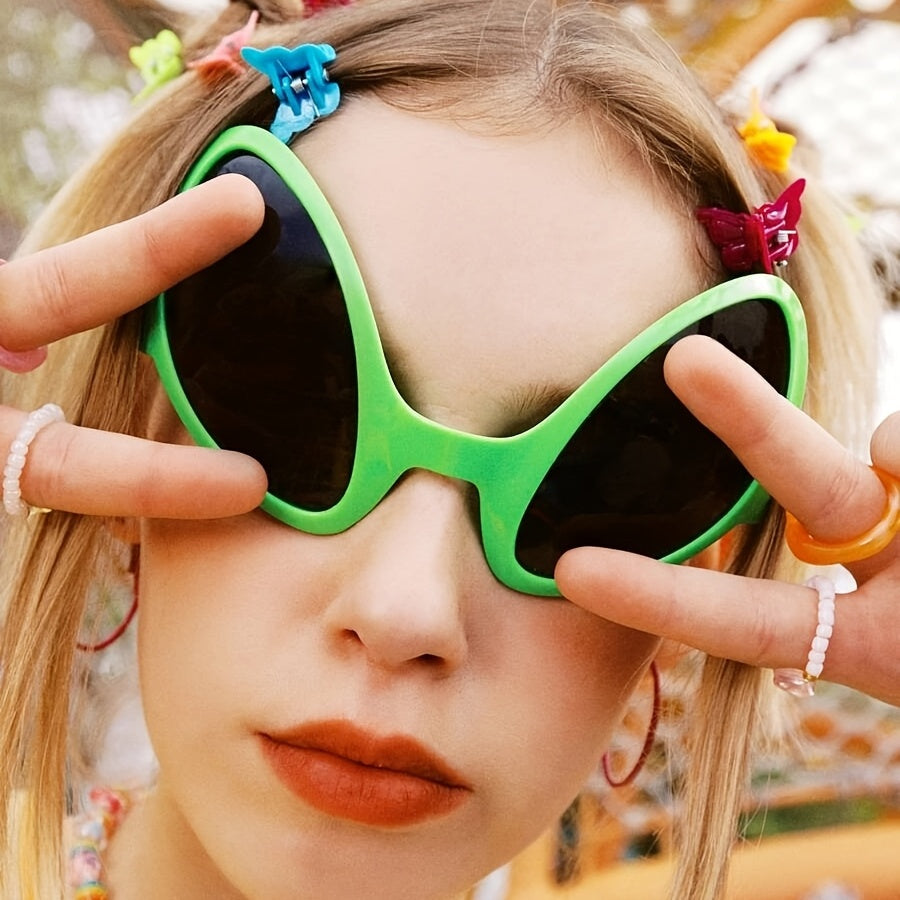 Green Plastic Alien Sunglasses for Christmas Cosplay Favor