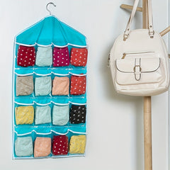 16 grid Hanging Underwear Bags Dust proof Storage Bag