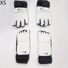 1 Pair Hand Guards And 1 Pair Foot Guards - Taekwondo Gloves And Foot Guards