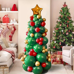 82pcs Christmas Latex Balloon Set with Pentagram Accessories