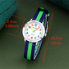 Colorful Digital Canvas Strap Watch for Men and Women Stylish