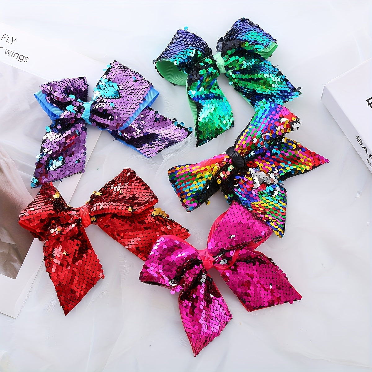 Sequin Fishtail Bow Accessories for Party Performance