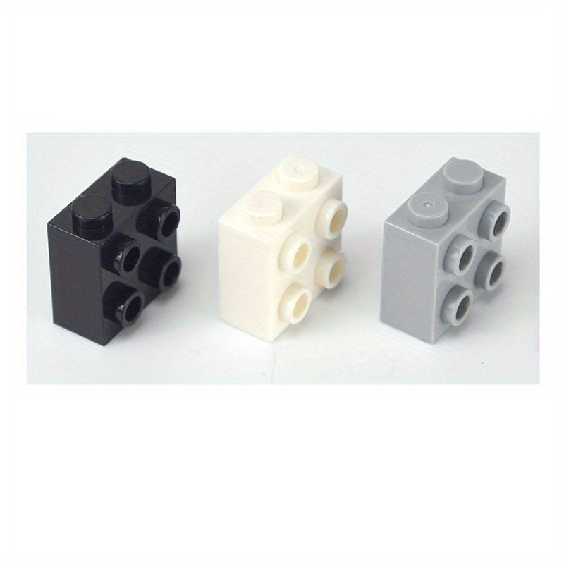 40pcs DIY Thick Bricks 1X2X1 2 3 with Studs on 1 Side Knobs Building Blocks