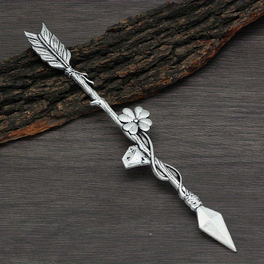 Viking Style Sword Hairpin Silvery Barrette Hair Stick