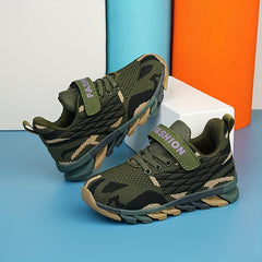 Boys Camo Low Top Sneakers Lightweight Breathable Anti-Slip Shoes