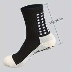 3 Pairs Non slip Football Socks Men's Mid Tube Training Socks