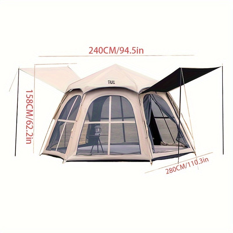 Durable 4-8 Person Camping Tent Waterproof UV Protection Easy Setup