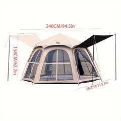 Durable 4-8 Person Camping Tent Waterproof UV Protection Easy Setup