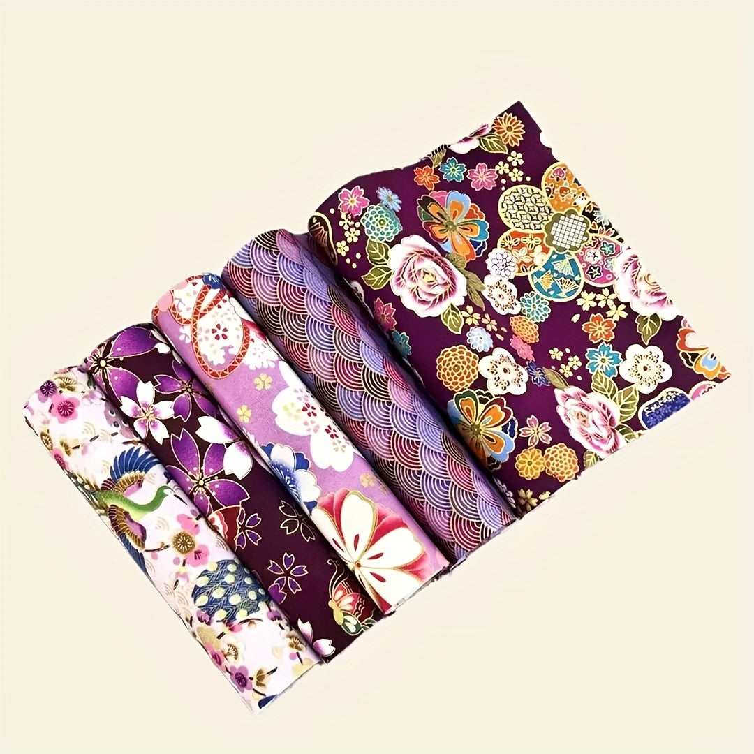 5pcs 19 81 24 Cotton Craft Fabric Bundle Squares Patchwork Cotton Wrapping Cloth