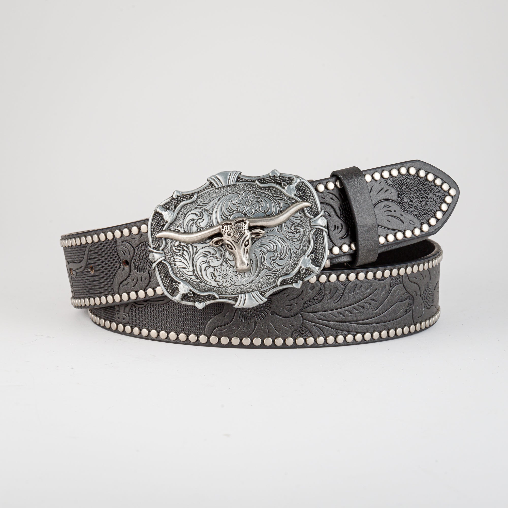 Men's Retro Bull Head Buckle Belt Business Casual Decorative Belt