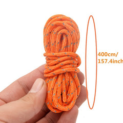 4M 48in Windproof Camping Rope Tent Tensioner Reflective Ropes