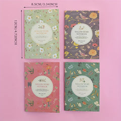 Flower Pattern Notebook Mini Pocket Stationery Gift Carry Notepad