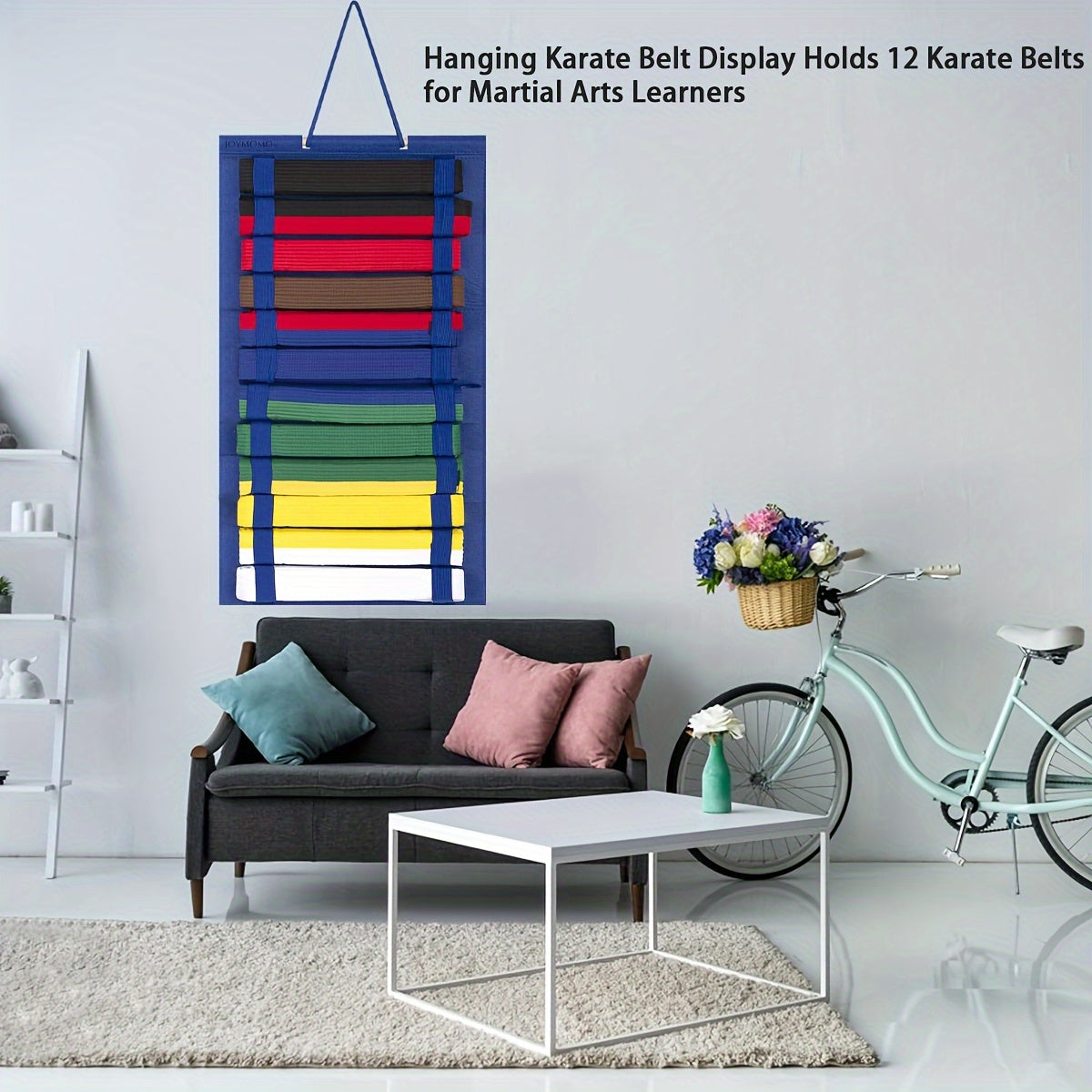 Karate Belt Display Organizer Holds Belts Suitable For Learners