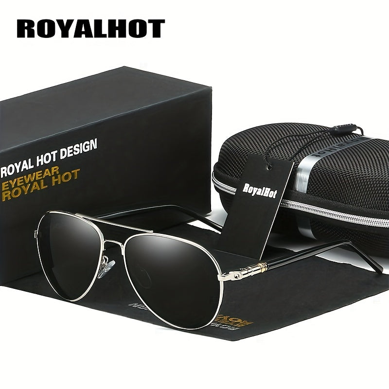 RoyalHot Men's Polarized Toad Mirror Sunglasses