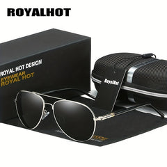 RoyalHot Men's Polarized Toad Mirror Sunglasses