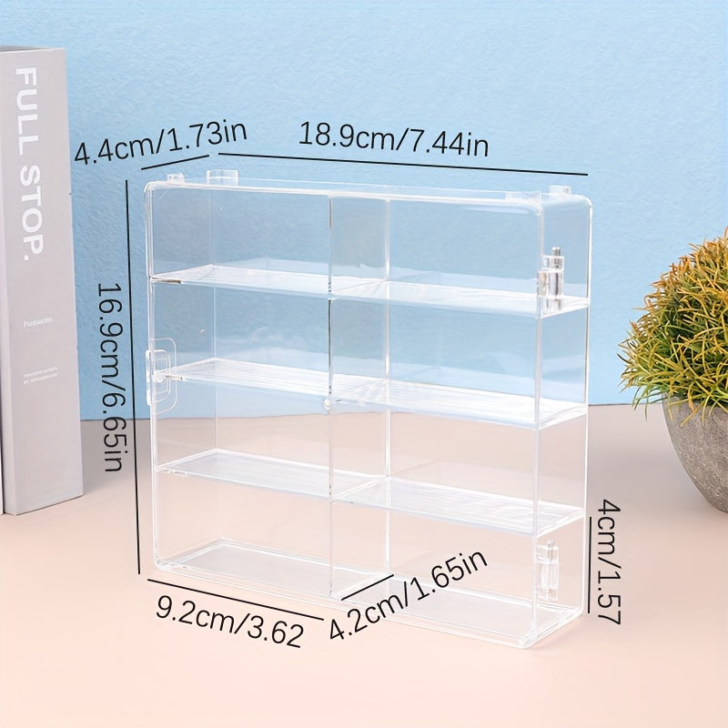 Car Model Storage Box 8 Slot Clear Display Shelf Toy Car Dustproof Storage