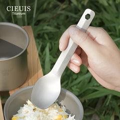 Titanium Dinner Fork and Spoon Set for Camping Hiking Picnic