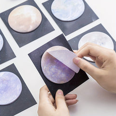 6pcs Planet Sticky Notes Moon Earth Planet Notes Self Adhesive 3 Inches