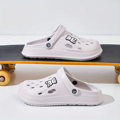 Men's Slip On Platform Clogs With Charms Outdoor Comfy Anti skid