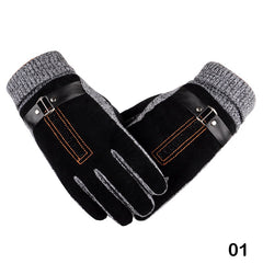 Men's Leather Cycling Motorcycle Gloves Anti skid Grip
