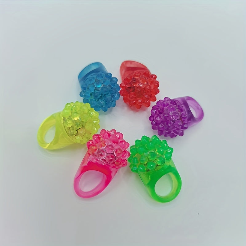 Luminous Ring 6 Colors Mix, 6-90pcs Birthday Party Halloween Christmas Gift