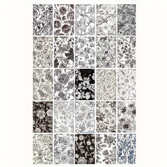 50 Sheets Retro Plant Floral Gift Wrapping Paper Notebook Base Paper