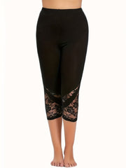 Lace Skinny Capris Leggings Sexy Crop Leggings